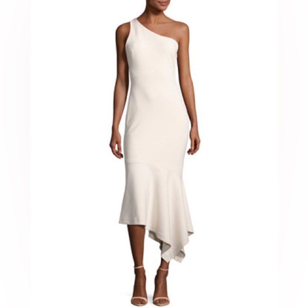 Cinq A Sept Dulcina One-Shoulder Handkerchief-Hem Midi Dress, Cinq Pink